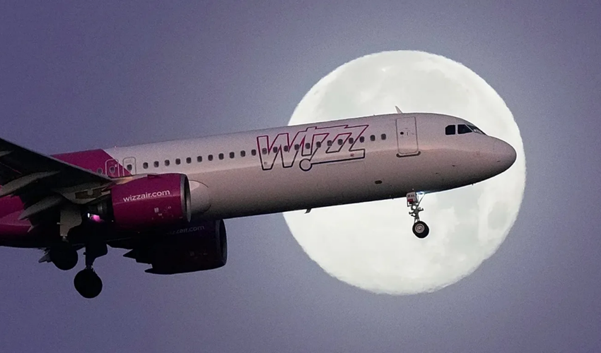 Wizz Air încheie un acord Wi-Fi Starlink avion