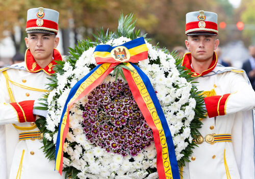 Moldova is celebrating its 35th anniversary with a parade, a concert, and visits from the leaders of Romania and Ukraine