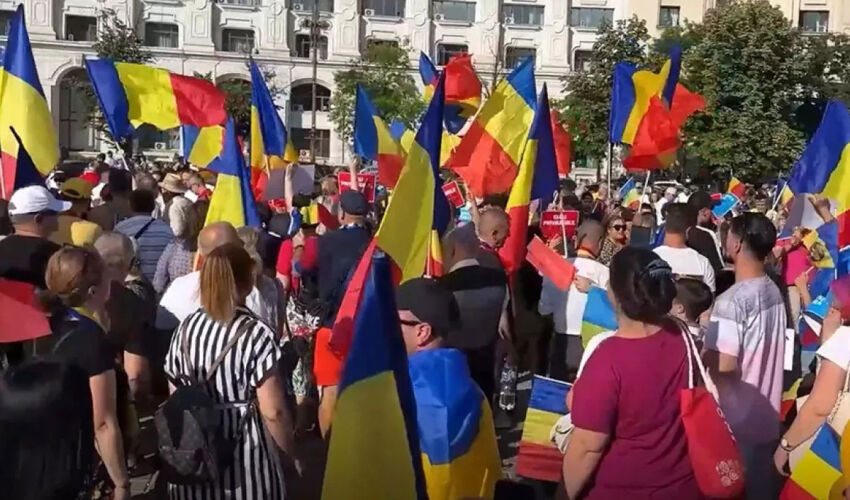 протесты в Румынии