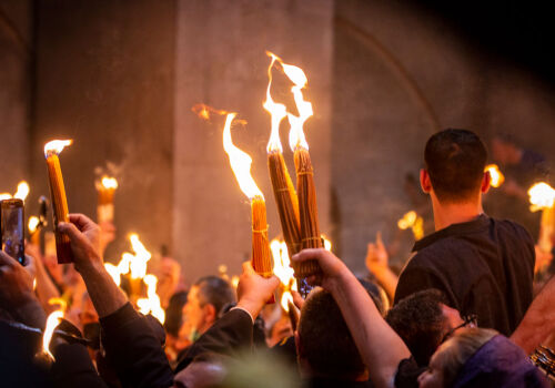 The trip for the Blessed Fire took a complicated logistical route