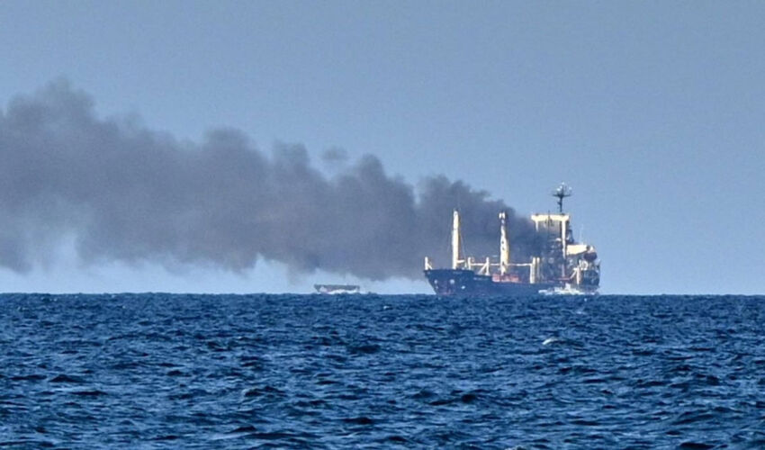 The flow of Kazakh oil to Romania has been suspended again. Is this a reason for another round of diesel price hikes? A burning ship in the Black Sea