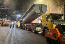 Road workers are repairing the Hîncești Highway and Gagarin Boulevard