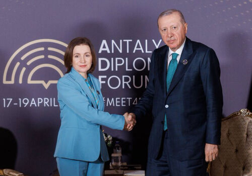 Maia Sandu a vorbit succint despre participarea sa la Forumul Diplomatic din Antalya