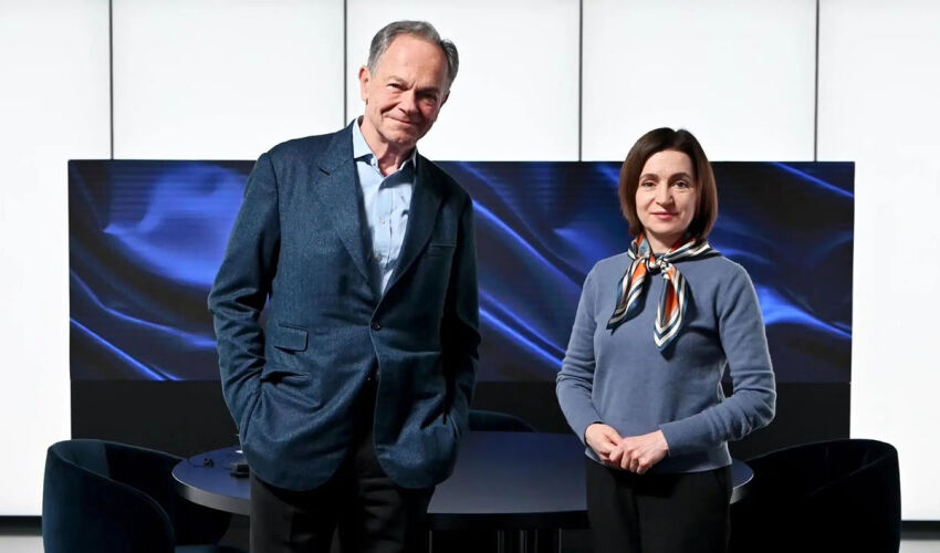Maia Sandu participates in a media project of an influential European banker Maia Sandu