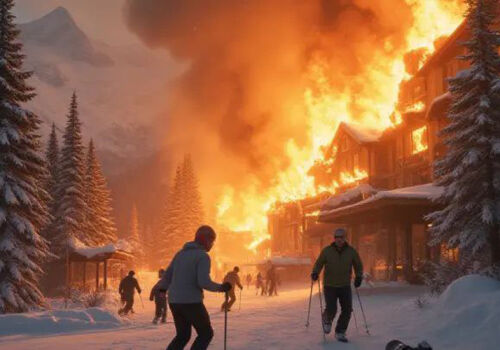 Swiss authorities have given details of a fire at a ski resort Swiss authorities have given details of a fire at a ski resort