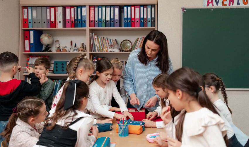 profesorul cu copiii