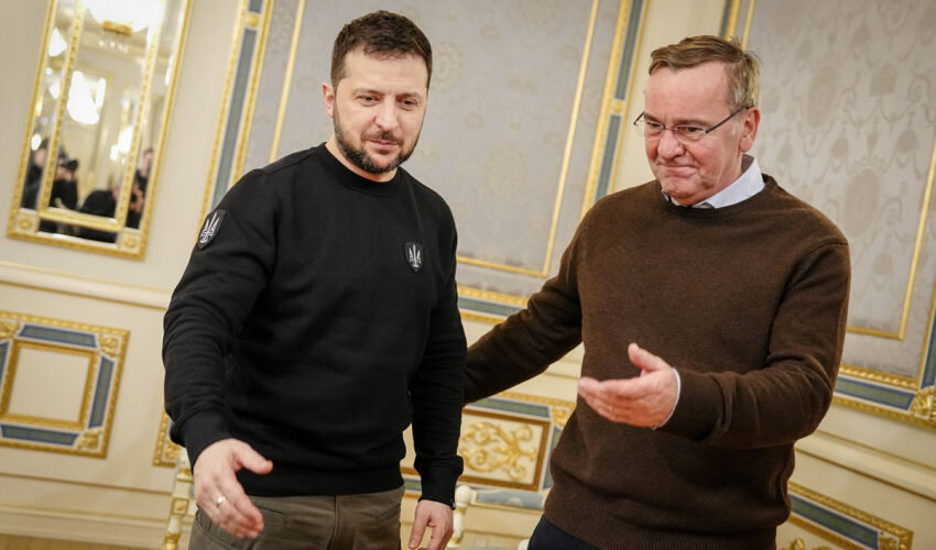 Vladimir Zelensky and Boris Pistorius