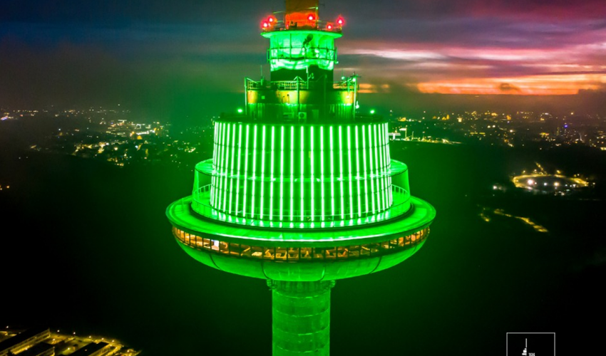 One of the tallest revolving restaurants in the EU has opened in Vilnius a restaurant in Vilnius
