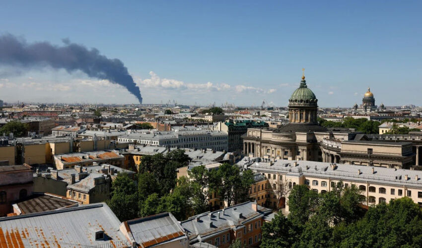 St. Petersburg was hit by a large-scale drone attack St. Petersburg Under Drone Attack