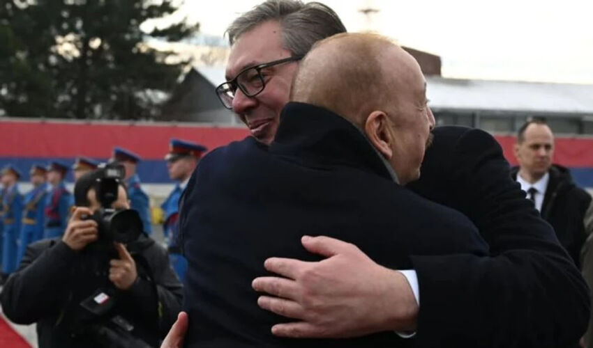 Президенты Азербайджана Ильхам Алиев и Сербии Александр Вучич