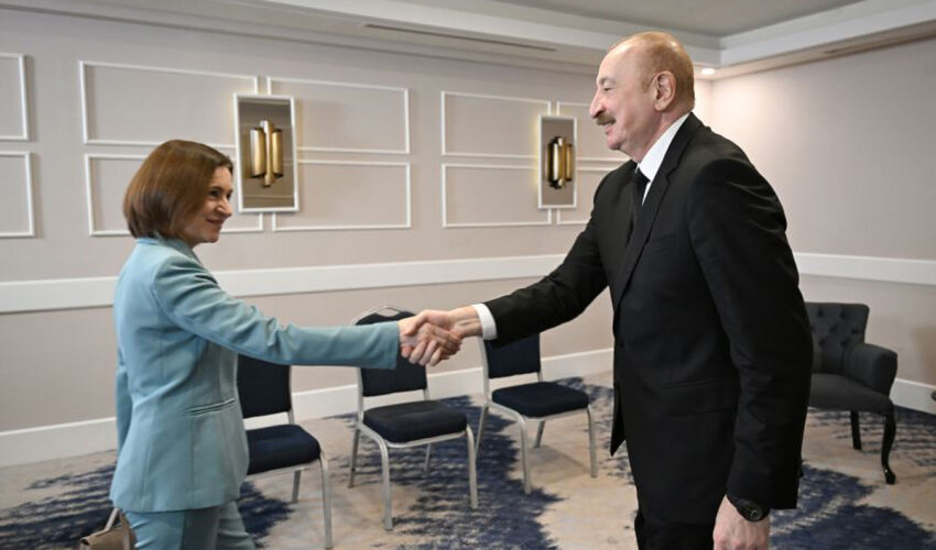 Maya Sandu și Ilham Aliyev