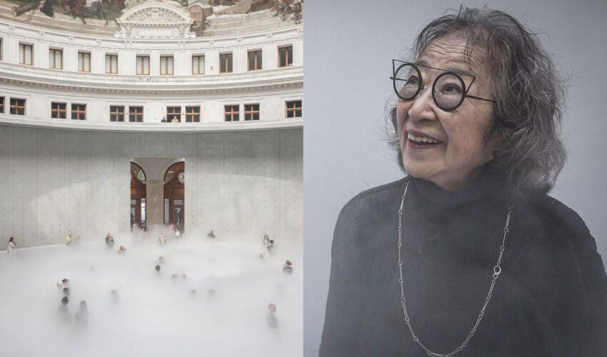 Bursa din Paris a dispărut în ceață Sculpturile încețoșate ale lui Fujiko Nakaya