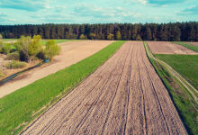 How much agricultural land is there in the world and Moldova