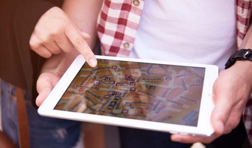 digital map of the city