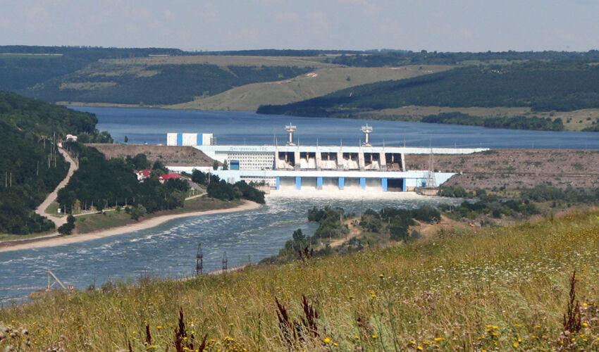View of the Dniester Hydroelectric Power Plant No. 1
