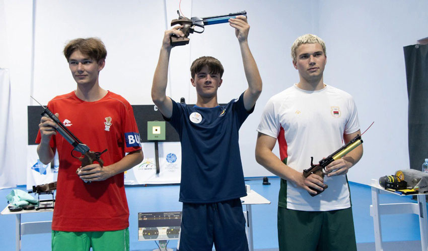 Shooter Klimentij Ursu won two gold medals in North Macedonia