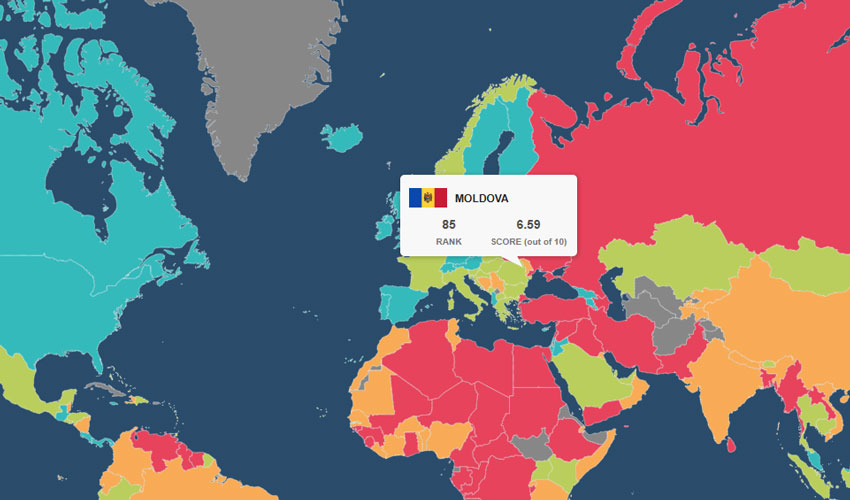 Moldova pe locul 85 în clasamentul libertății economice