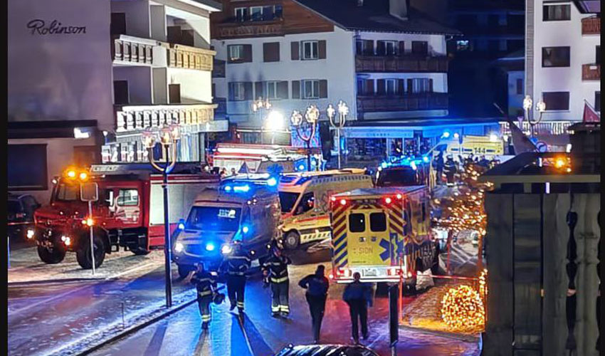 There was an explosion at a Swiss restaurant on New Year’s Eve