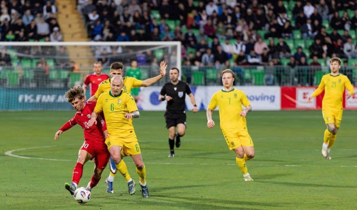 Echipa națională a Moldovei a pierdut în fața Lituaniei într-un meci amical