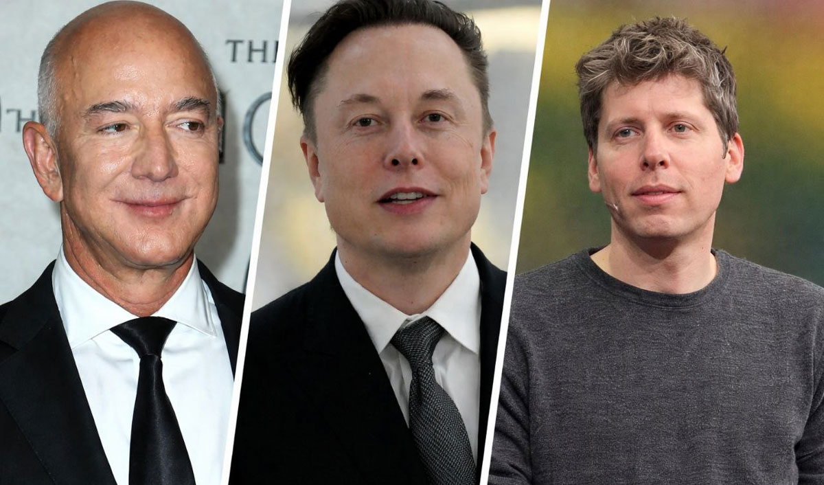 Musk, Bezos și Altman au devenit eroii unui videoclip viral