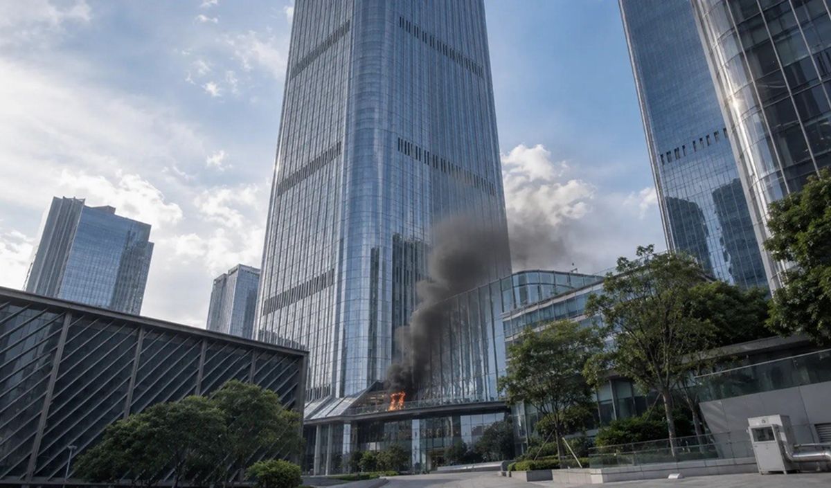 A plane crashed into Beijing’s tallest skyscraper