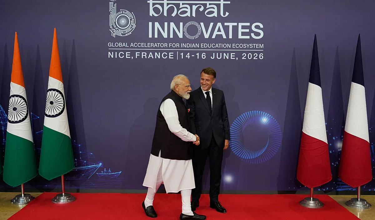 Macron and Modi met in Nice ahead of the G7 summit