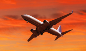 an airplane in the sky an airplane in the sky