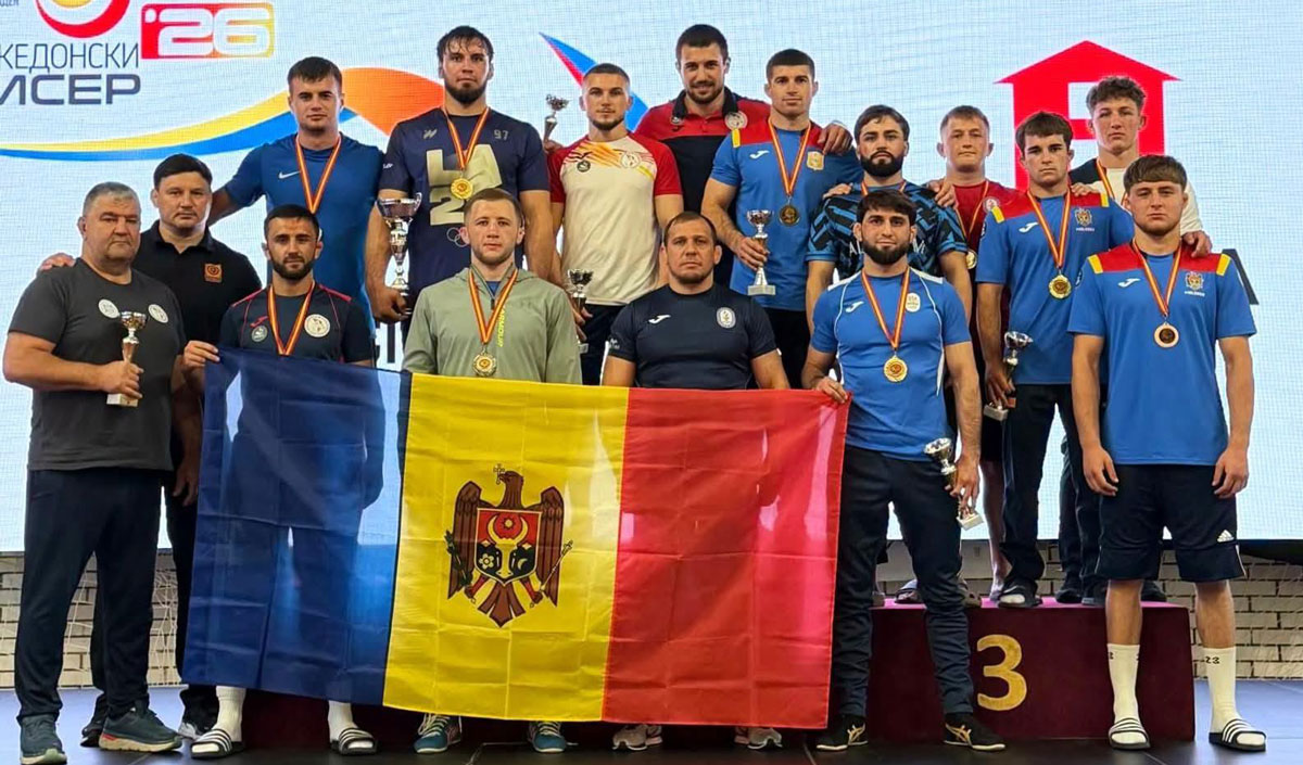Echipa moldovenească de lupte libere a câștigat clasamentul pe echipe al turneului din Macedonia