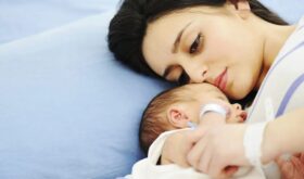 a mother with a baby