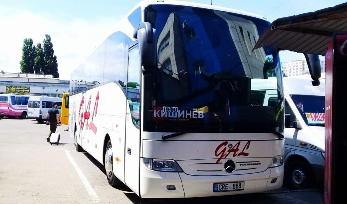 Buses to Odessa travel through northern Moldova