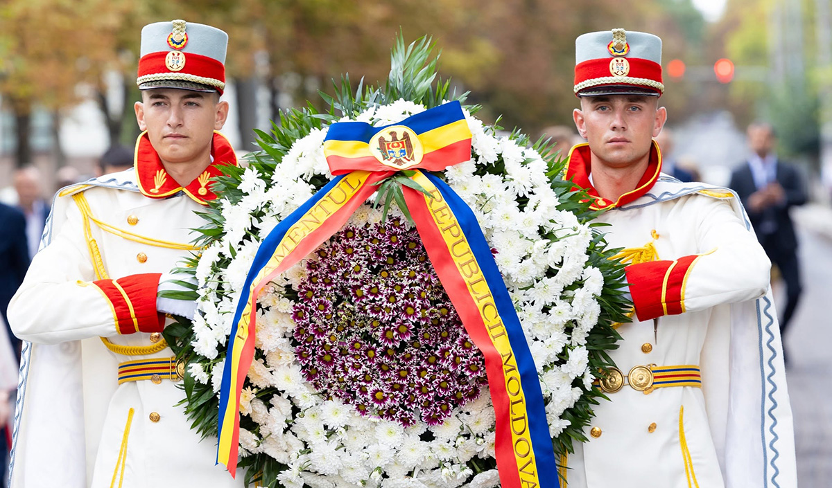 Moldova is celebrating its 35th anniversary with a parade, a concert, and visits from the leaders of Romania and Ukraine