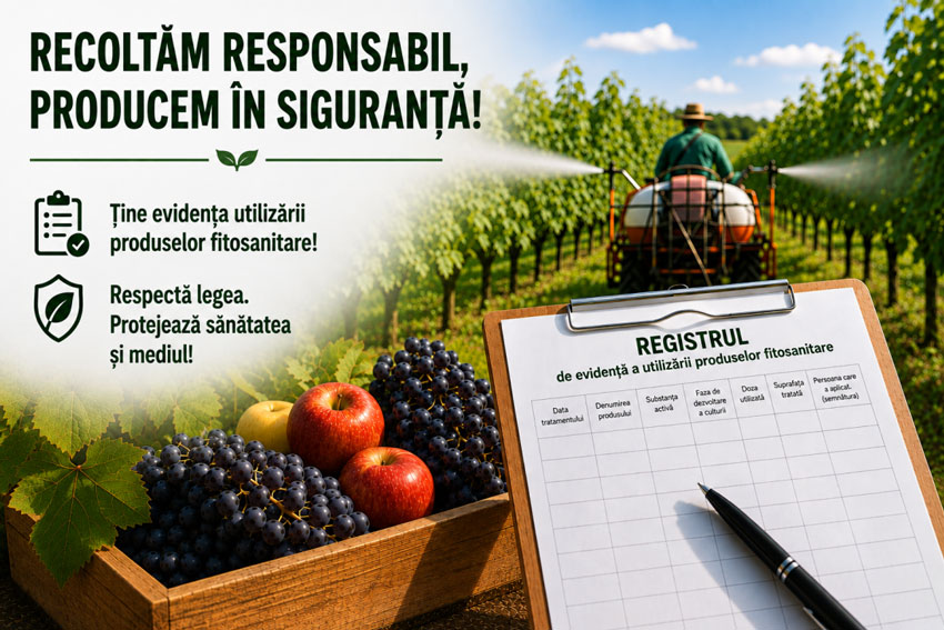 înregistrarea operațiunilor de pulverizare