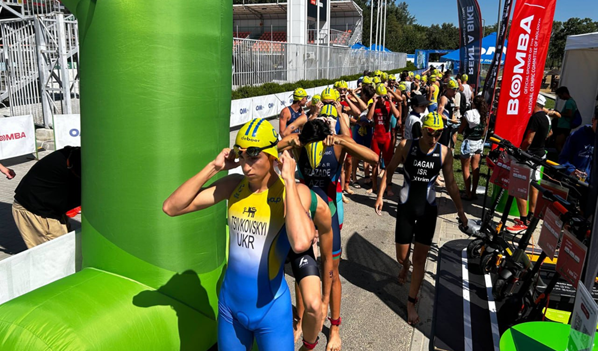 Competitors vied for the European Junior Triathlon Cup in the capital