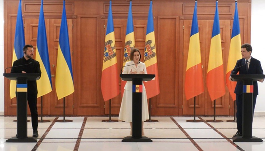 Volodymyr Zelenskyy, Maia Sandu și Nicușor Dan