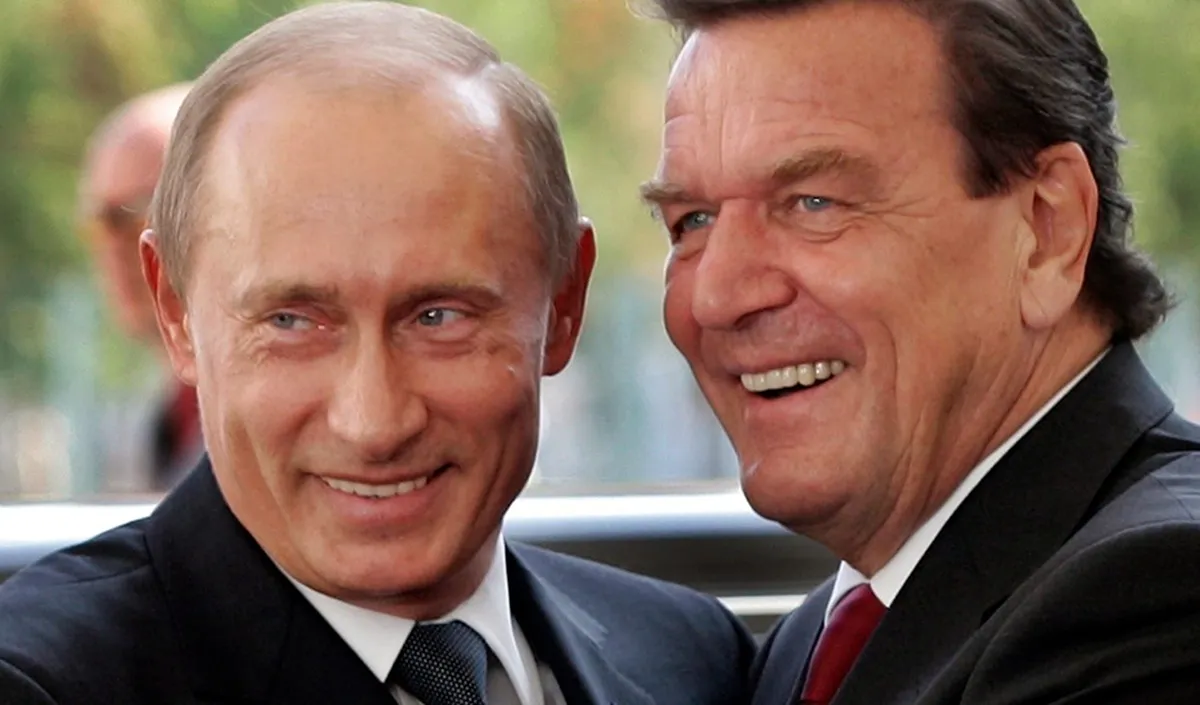 Vladimir Putin și Gerhard Schröder