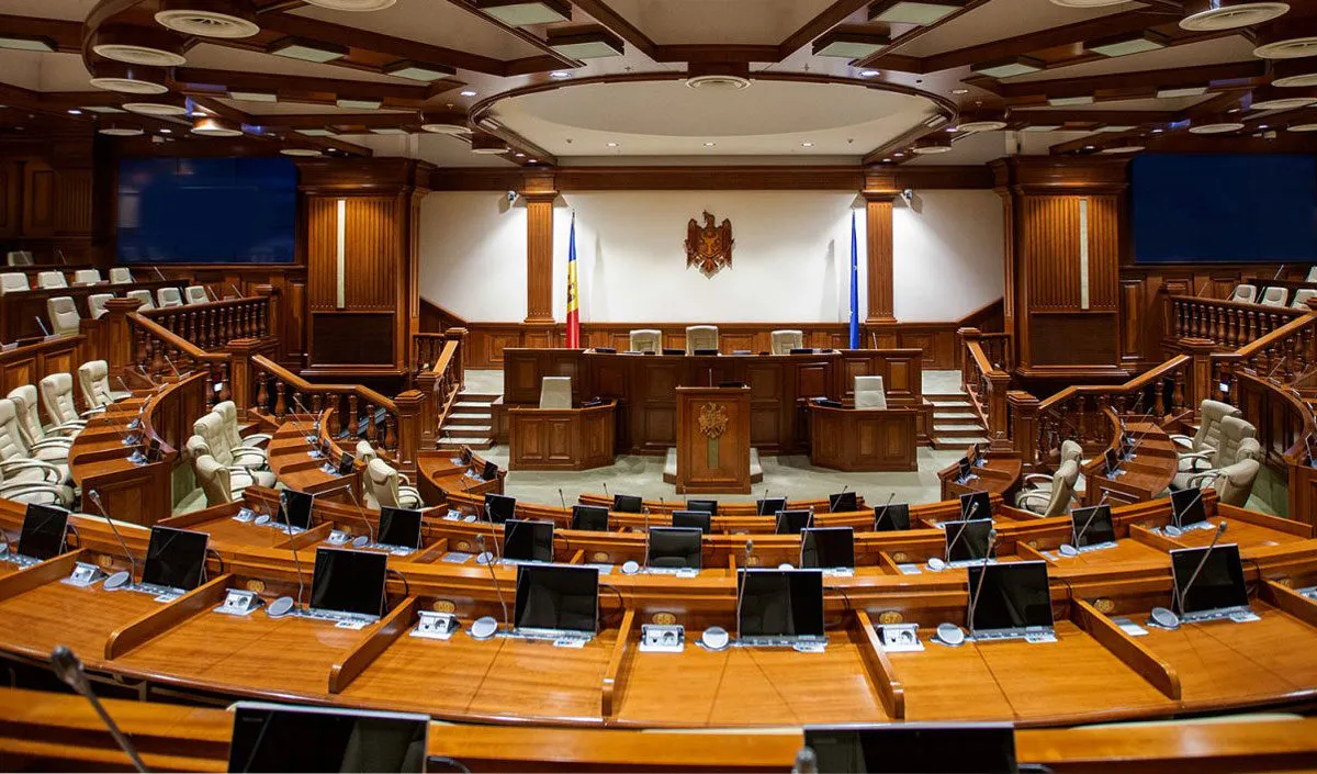sala de ședințe a Parlamentului
